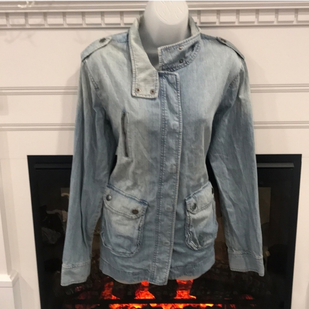 Denim Button-Up Jacket - image 3